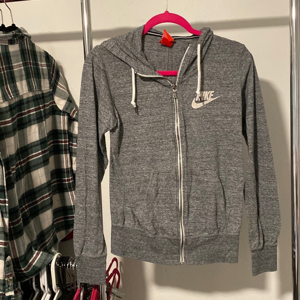 Womens Nike Gray Zip Up Hoodie Size Medium